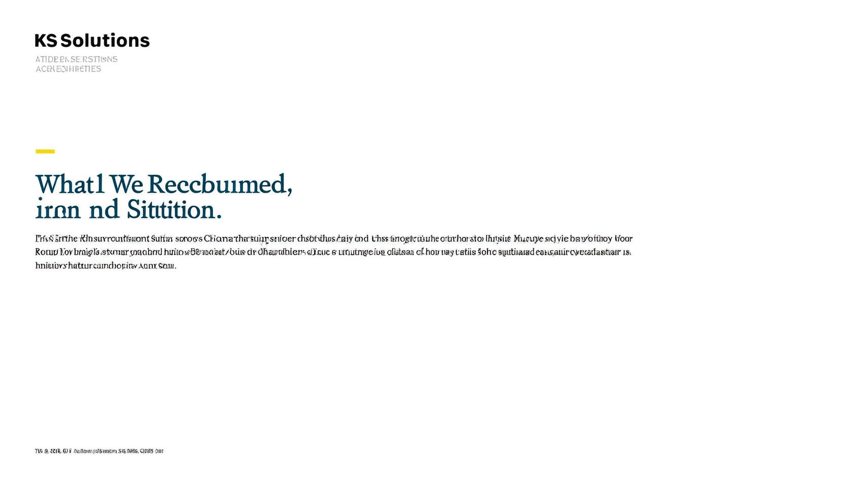 What We Recommend, by Situation