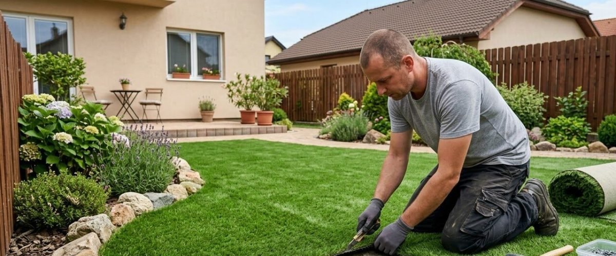 Artificial turf installation in Apopka, Florida
