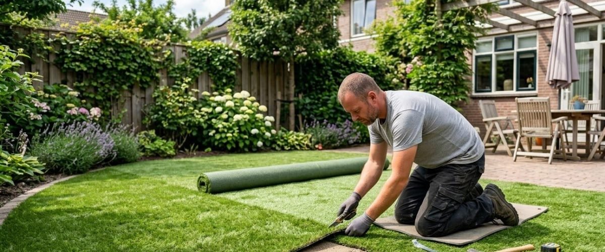 Artificial turf installation in Ariana Beach, Florida