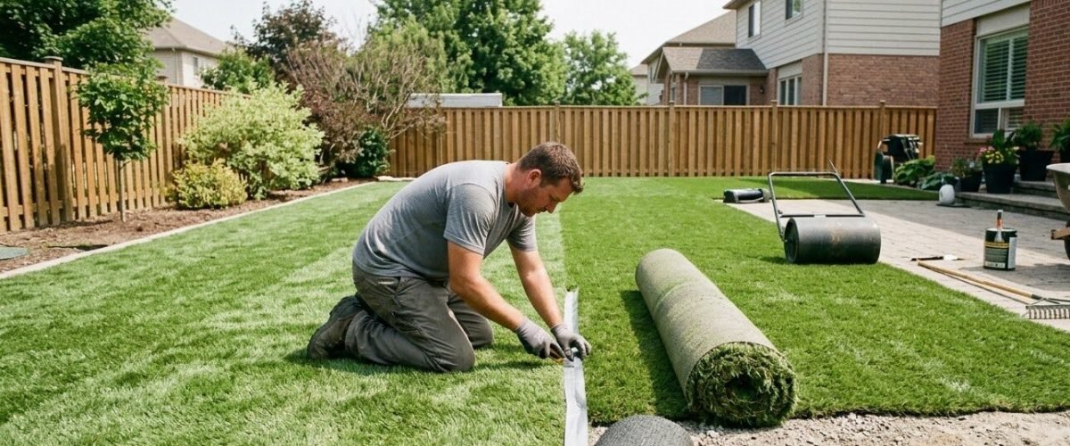 Artificial turf installation in Azalea Park, Florida