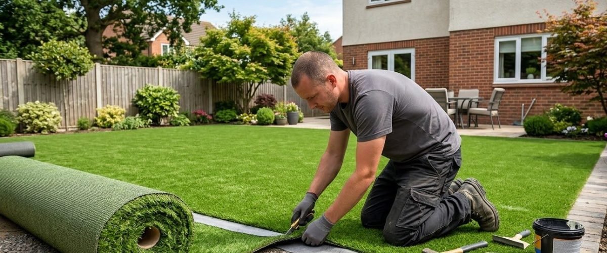 Artificial turf installation in Balmoral, Florida