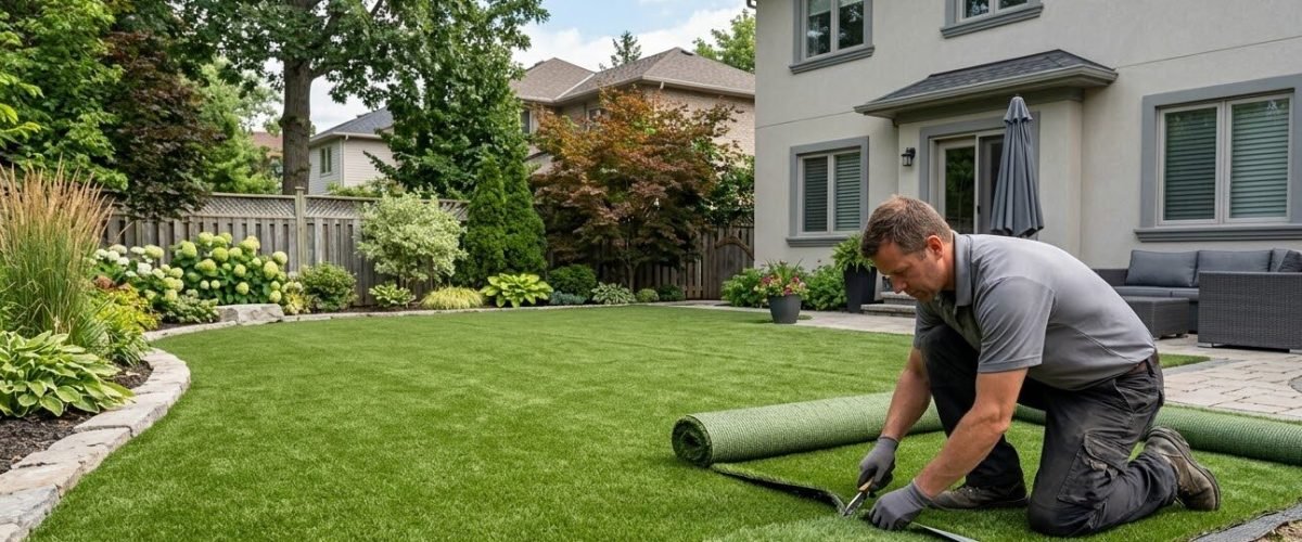 Artificial turf installation in Bartow, Florida