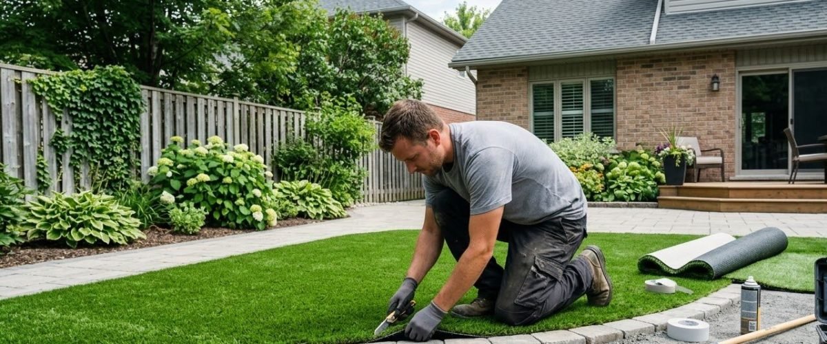 Artificial turf installation in Brenton Manor, Florida