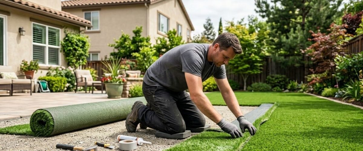 Artificial turf installation in Casselberry, Florida