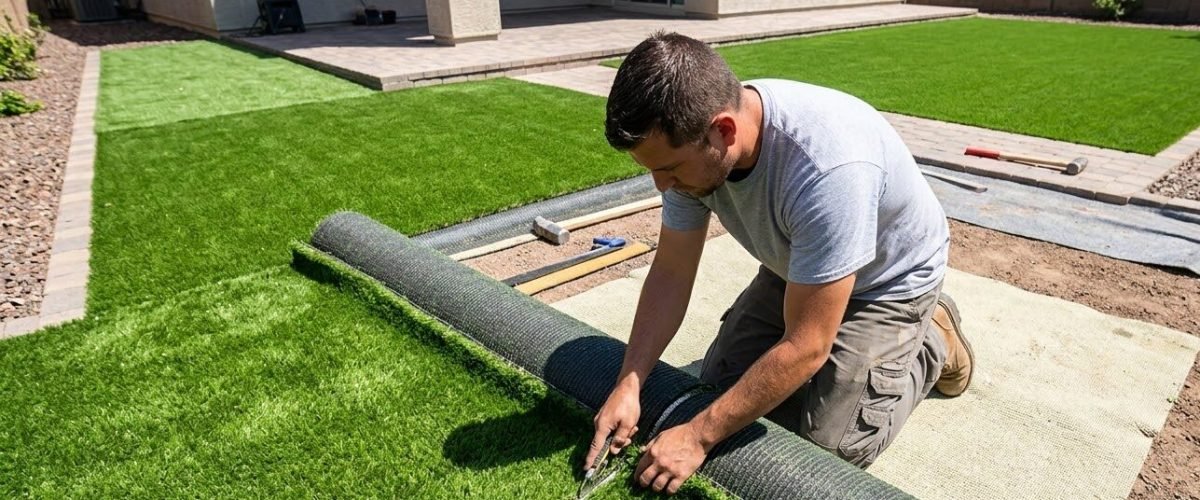 Artificial turf installation in Chalet Suzanne Road Corridor, Florida