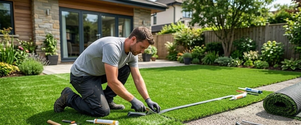 Artificial turf installation in Connersville, Florida