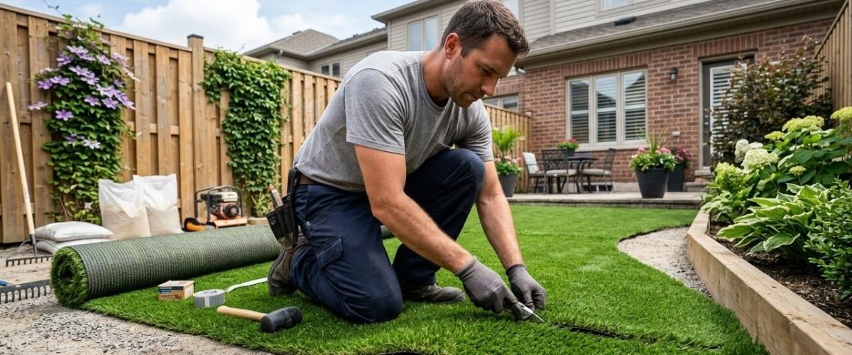 Artificial turf installation in Conway, Florida