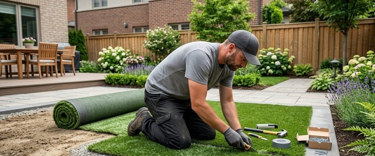 Artificial turf installation in Deltona, Florida