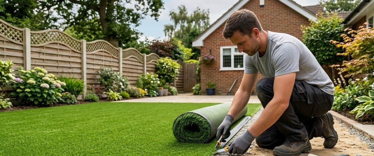 Artificial turf installation in Dundee, Florida