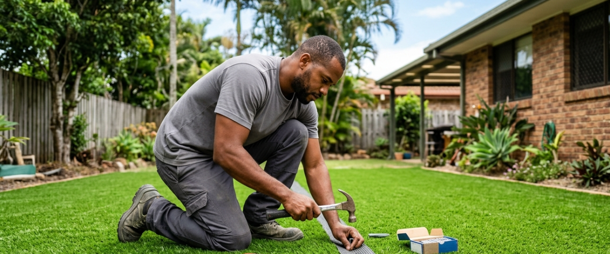 Artificial turf installation in Eagle Lake, Florida