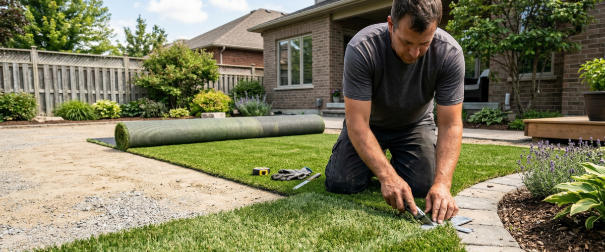 Artificial turf installation in Eaton Park, Florida