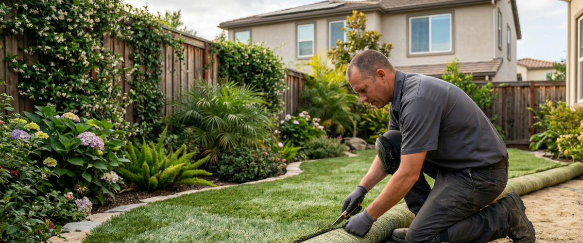 Artificial turf installation in Eloise Woods, Florida