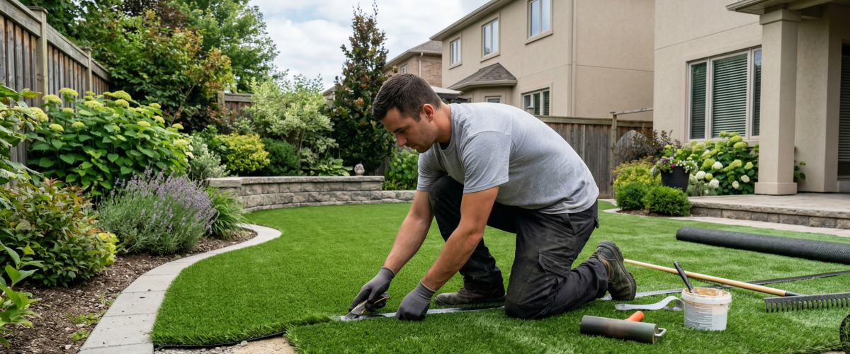 Artificial turf installation in Florence Villa South, Florida