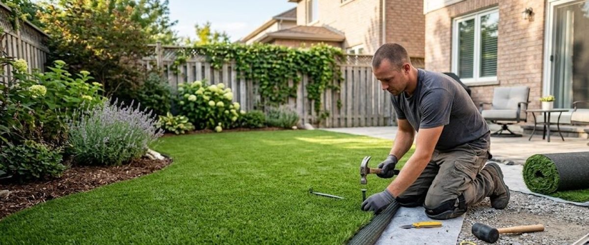 Artificial turf installation in Glencoe, Florida