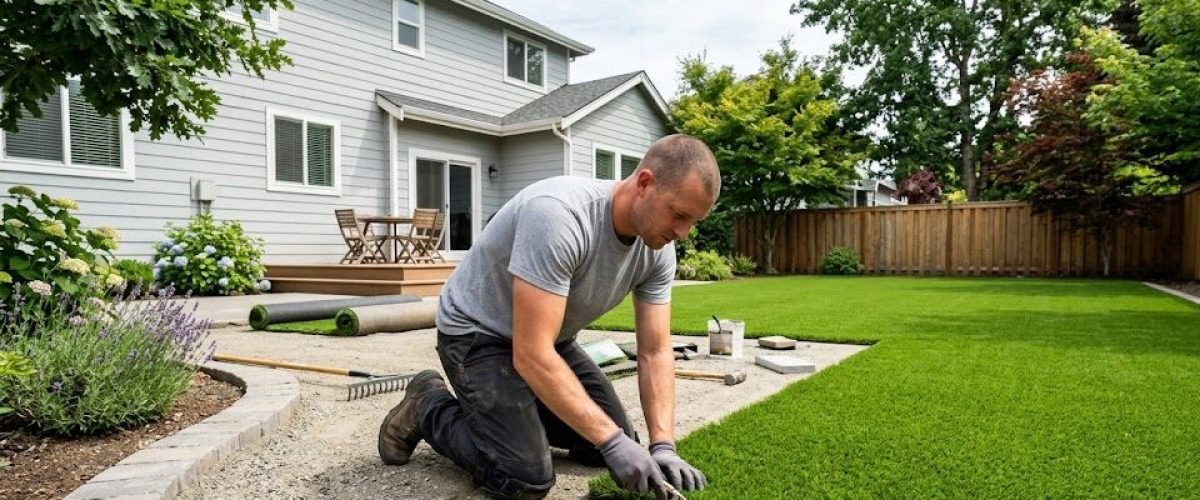 Artificial turf installation in Gordonville, Florida