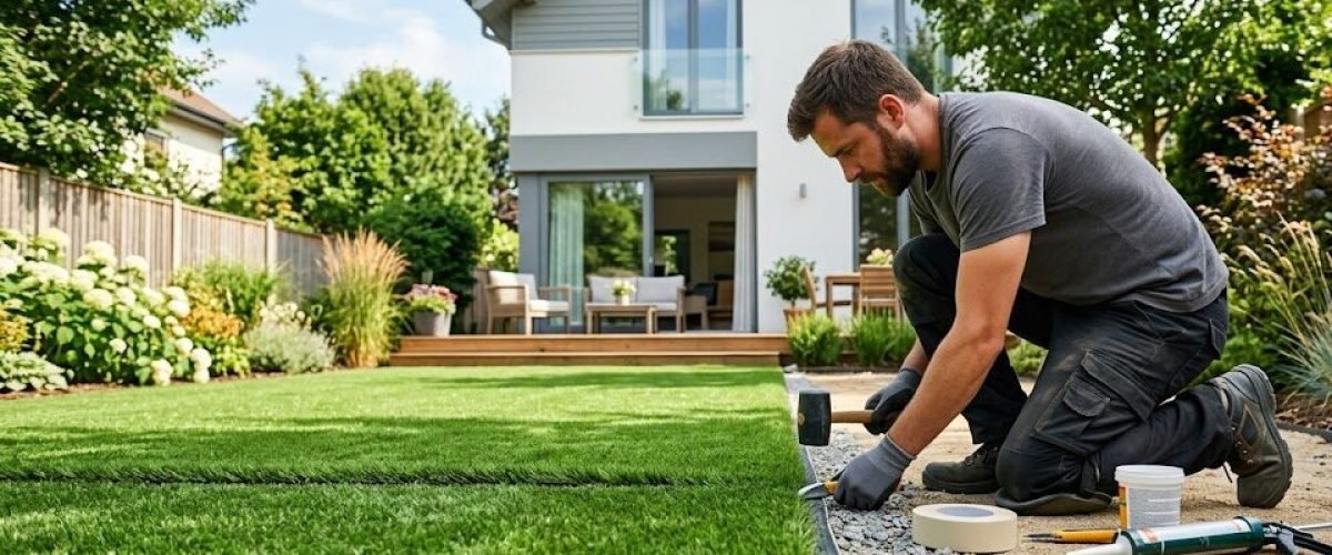 Artificial turf installation in Grenelefe, Florida