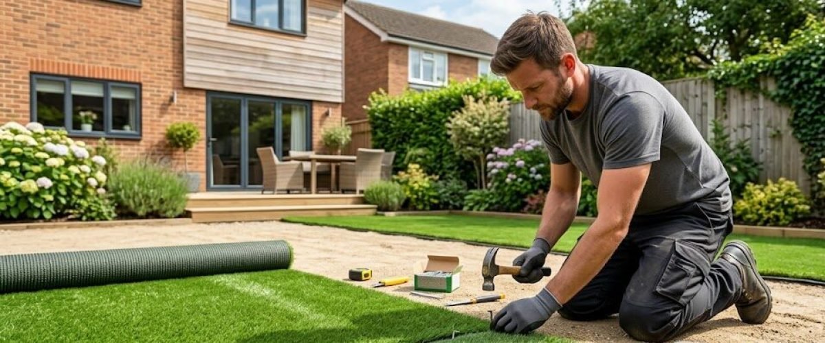 Artificial turf installation in Homeland, Florida