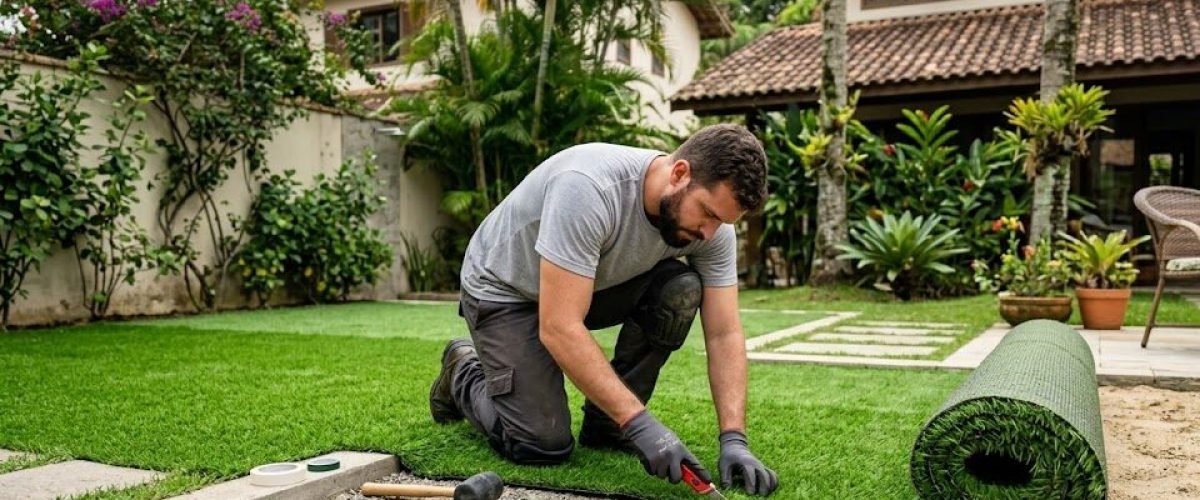 Artificial turf installation in Kissimmee, Florida