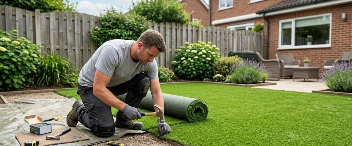 Artificial turf installation in Lake Alfred, Florida