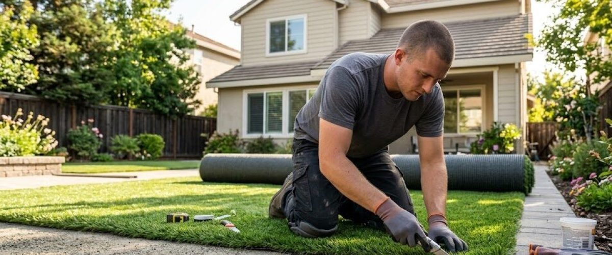 Artificial turf installation in Lake Buena Vista, Florida