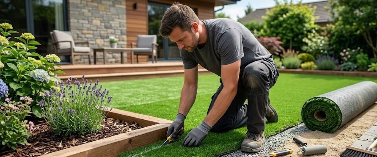 Artificial turf installation in Lake Cannon, Florida