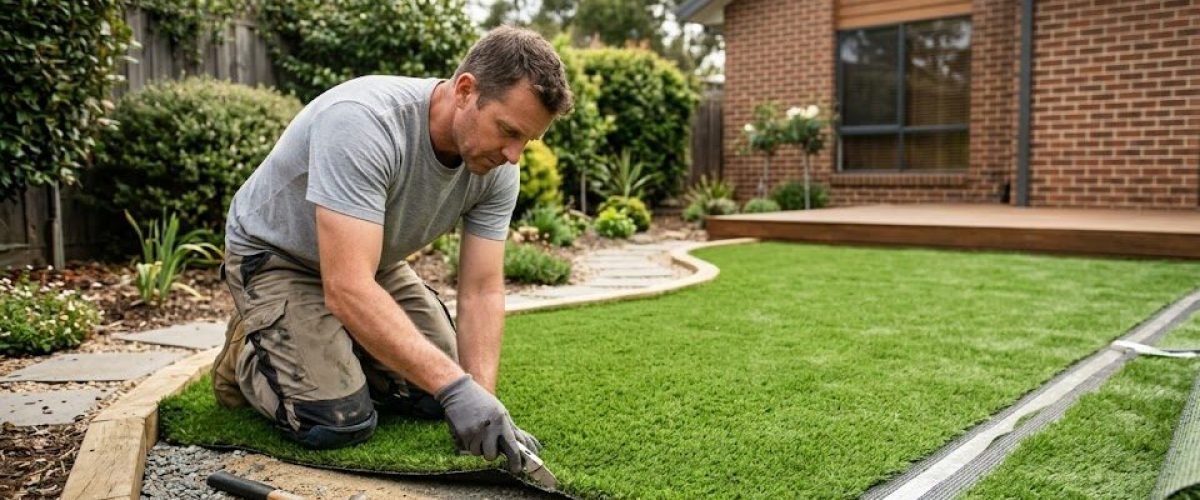 Artificial turf installation in Lake Haines, Florida