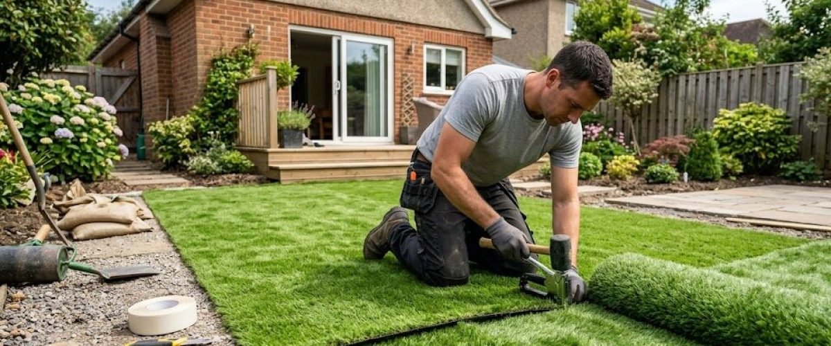 Artificial turf installation in Lake Juliana, Florida