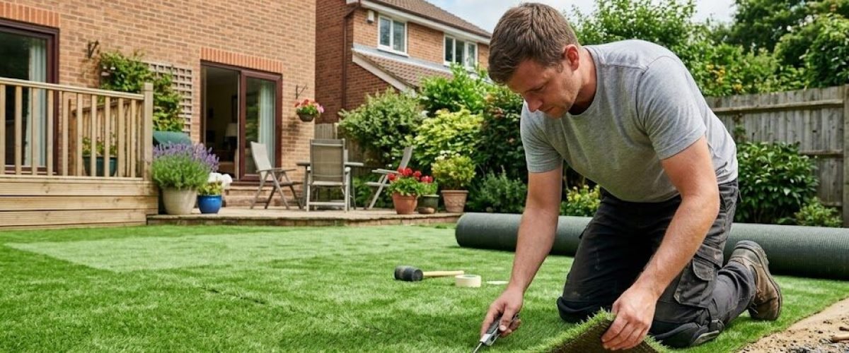Artificial turf installation in Lake Meadows, Florida