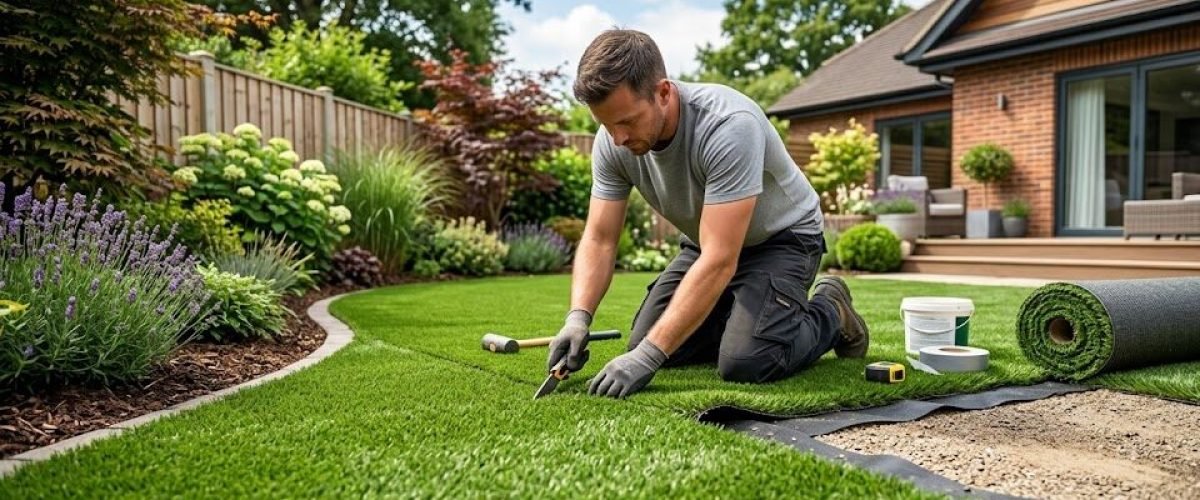 Artificial turf installation in Lake Nona, Florida