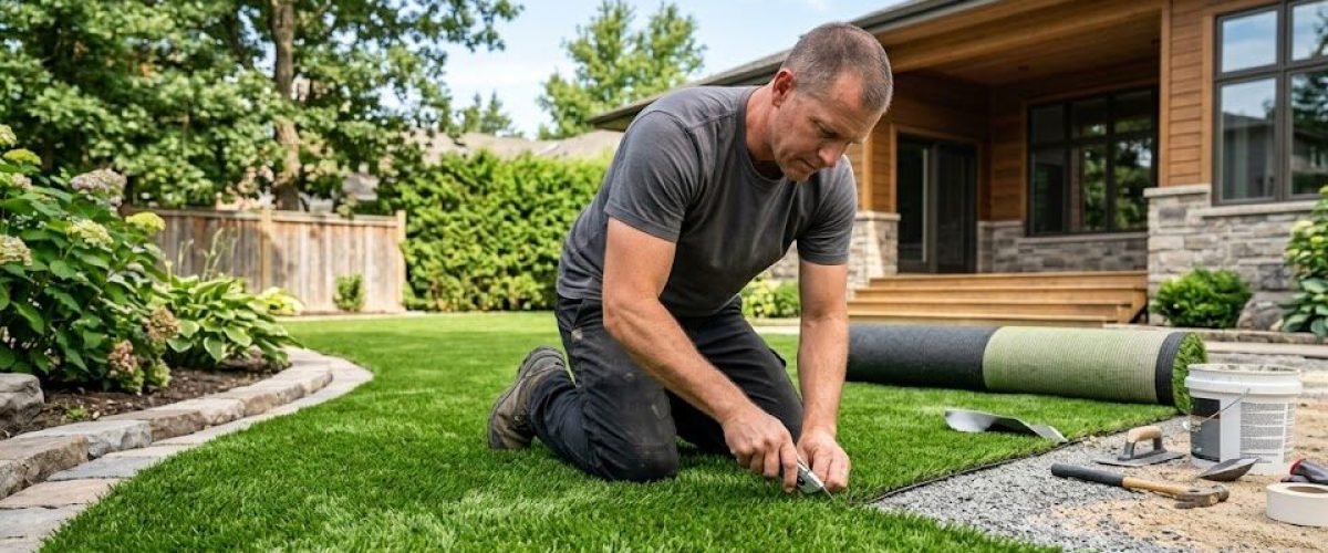 Artificial turf installation in Lena Vista, Florida