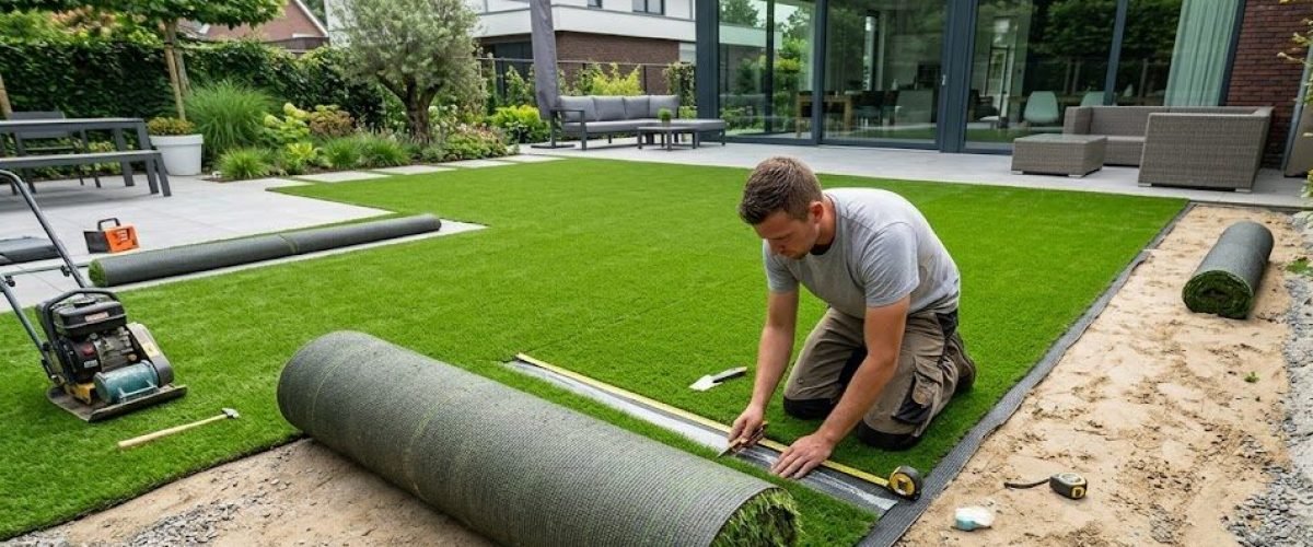 Artificial turf installation in Masterpiece Road Corridor, Florida