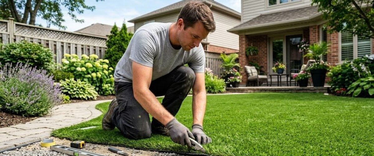 Artificial turf installation in Medulla South, Florida