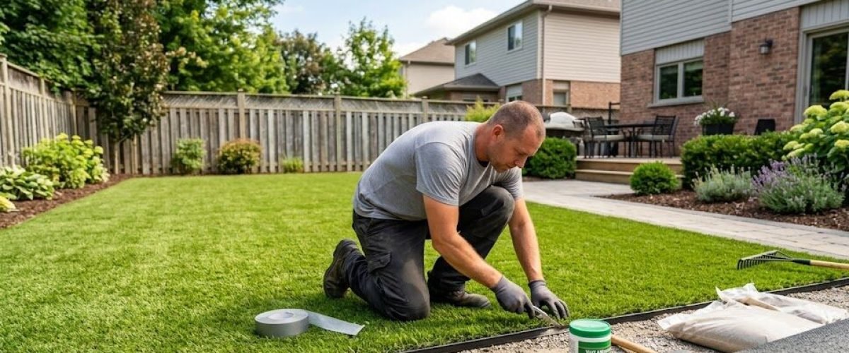 Artificial turf installation in Navarre, Florida