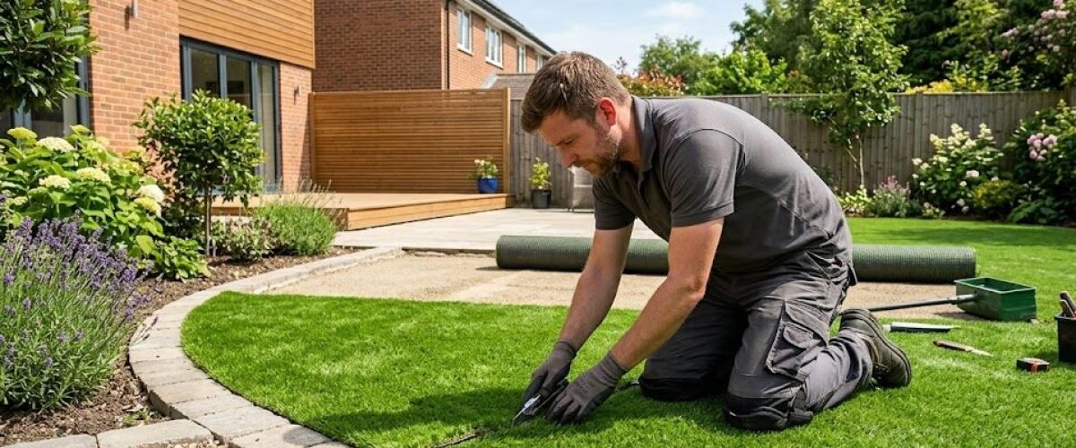 Artificial turf installation in North Lakeland, Florida