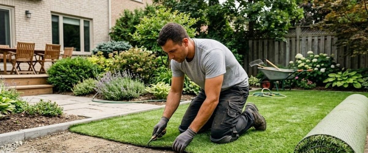 Artificial turf installation in Oak Ridge, Florida