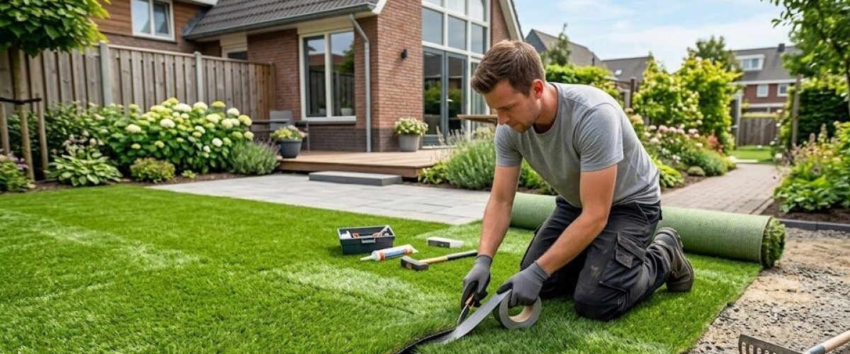 Artificial turf installation in Orlando, Florida
