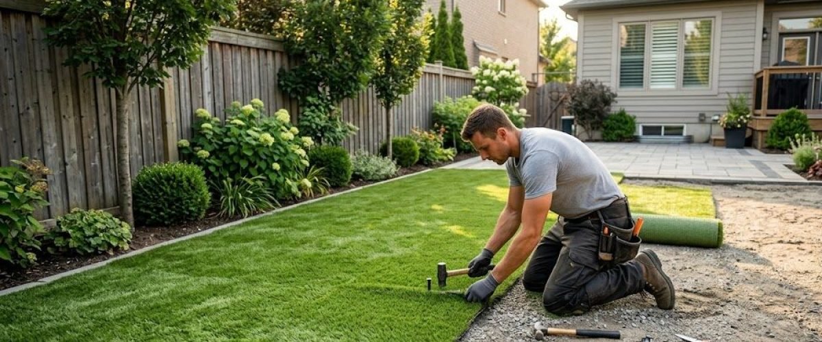 Artificial turf installation in Orlo Vista, Florida