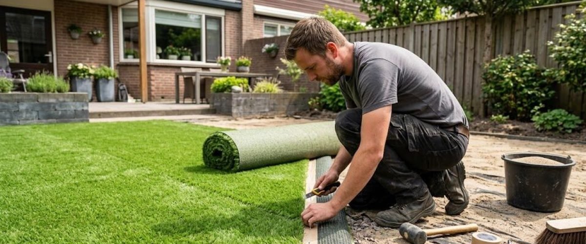 Artificial turf installation in Ormond Beach, Florida