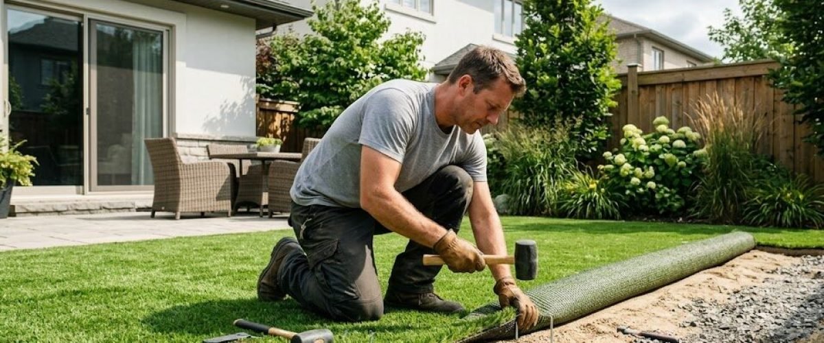 Artificial turf installation in Osceola, Florida