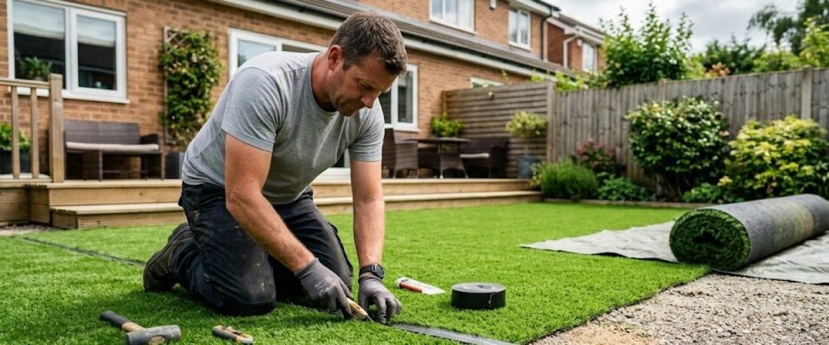 Artificial turf installation in Oviedo, Florida