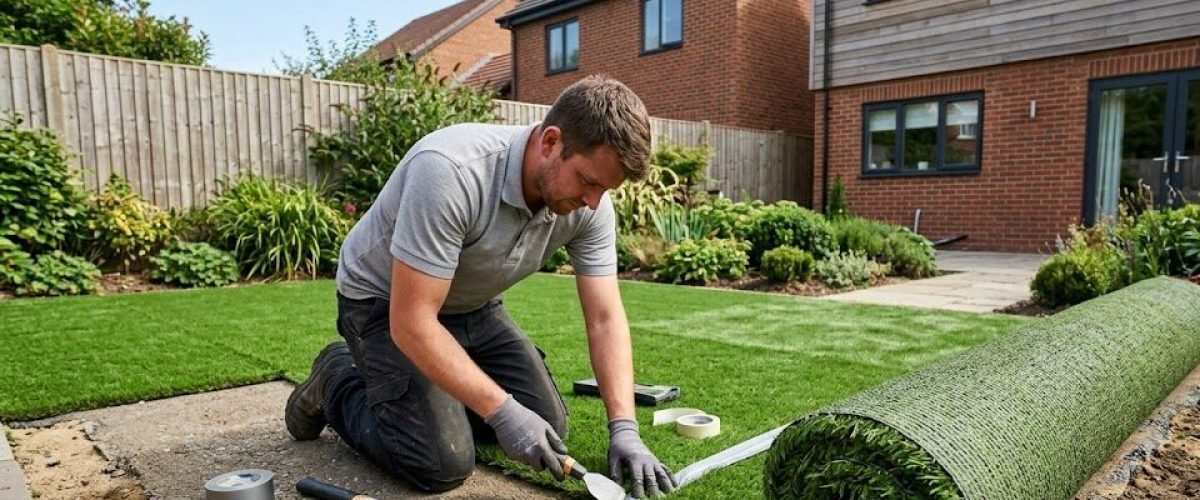 Artificial turf installation in Parramore, Florida