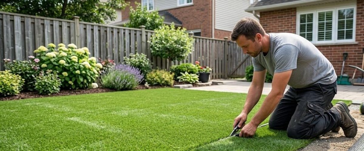 Artificial turf installation in Pine Hills, Florida