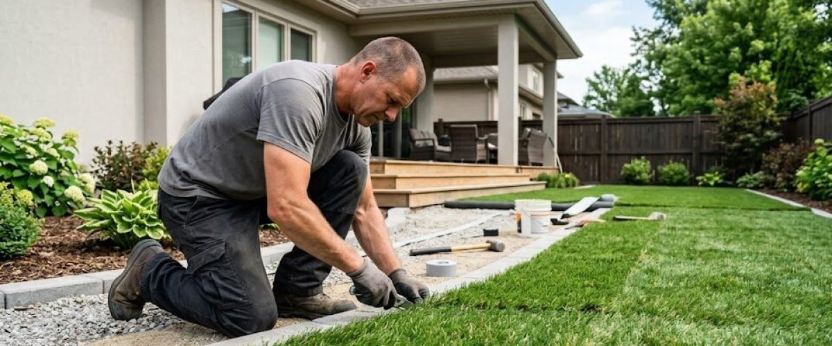 Artificial turf installation in Plantation Ridge, Florida