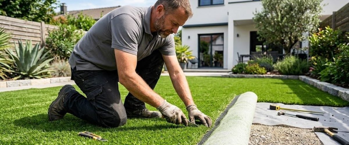 Artificial turf installation in Ponce Inlet, Florida