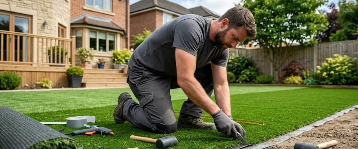 Artificial turf installation in Reedy Lake Area, Florida