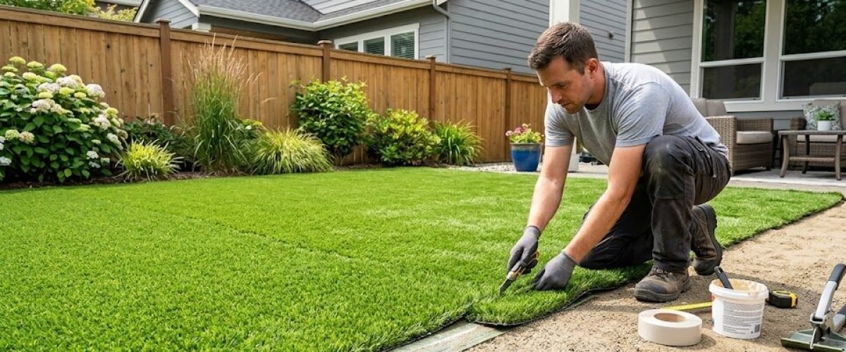 Artificial turf installation in Saddle Creek Area, Florida
