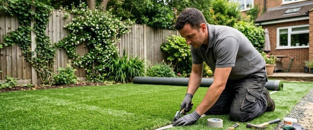 Artificial turf installation in Saddlebag Lake Resort, Florida