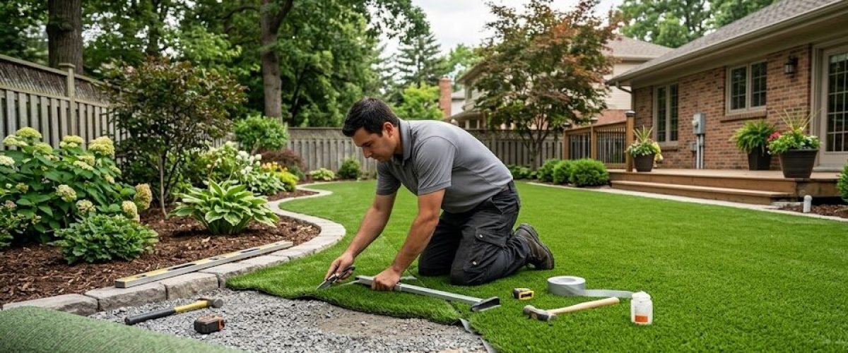 Artificial turf installation in Sleepy Hill, Florida