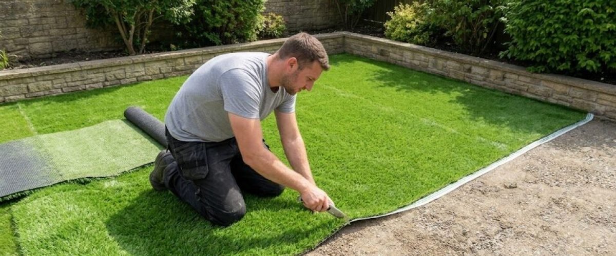 Artificial turf installation in Socrum, Florida