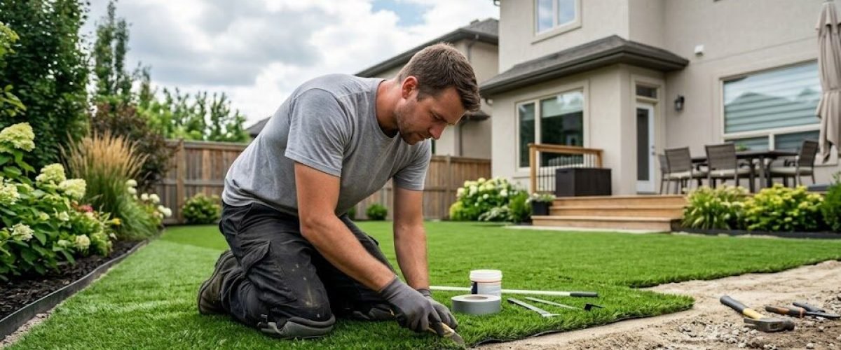 Artificial turf installation in St Cloud, Florida